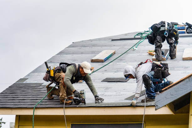 Professional Flat Roof Repair technician working in East Bernard, TX
